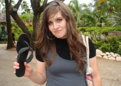 sandalsandspankings:  Don’t make me use this sandal on you in public. 