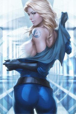 comicsforever:   Sue Richards: The Invisible Woman // artwork by Stanley Lau (2012) You know the rule about Stanley Lau in this blog: whatever he draws, it gets posted here, this is the sexiest rendition of Sue Richards (formerly Sue Storm) I’ve seen