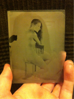 Ambrotype. Coated, posed and developed myself. Tonight.