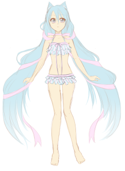 Cotton&rsquo;s bathing suit design! I gotta design all their outfits before I do art. 