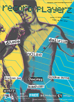 Flyer archive for the GSA thursday nightclub legend that was Record Playerz (RPZ).   Archived from Sept 2007, designed by ME.