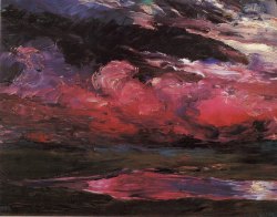 Emil Nolde - Drifting heavy-weather clouds.1928