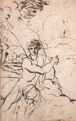 Pier Francesco Mola (1612-1666), St.John the Baptist pointing to Christ