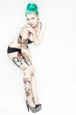 Girl with tattoos