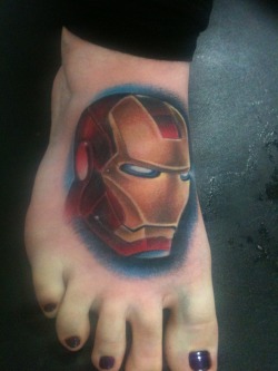 fuckyeahtattoos:  This is my Iron Man tattoo taken just after it was finished on the 21/07/21.  It pretty much speaks for itself, I love Iron Man and pretty much everything Marvel so I thought id get it permanently inked on my skin.  I got it done