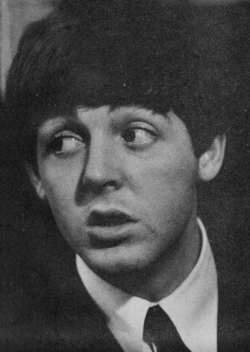 thegilly:  Photo by Ringo Starr: “Paul has rare combination of talents - exceptional good-looks and exceptional talent.” Scanned by Doug Pratt from Ringo’s Photo Album magazine (1964). Posted here with his kind permission. 