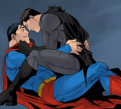 gay-erotic-art:  yesyaoiyeah:  Batman &amp; Superman drawn by Jiro220   This is my first of 3 series on “Batman and Robin” The first will focus on Batman . The second, which I will post next week, will focus on Robin and the third will be artwork