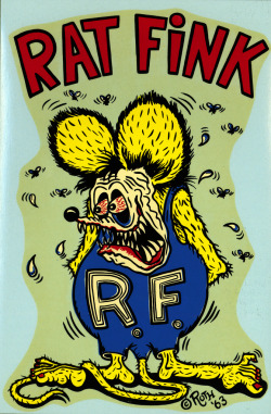 cryptofwrestling:   Large Rat Fink water decal by Ed “Big Daddy” Roth (1963) 