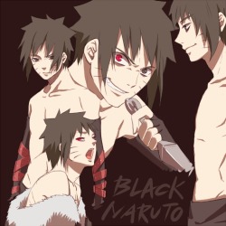 r3dpine4pple:  Black Naruto- あかそ 