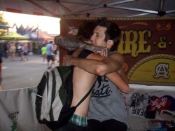 vans-warped-tour-2013:  black-bird64:  dr0p-dead-and-fuck-the-future:  maybetimewilltell:  dustinnash:  I went to the Wisconsin Warped Tour yesterday with some of my friends. I ran to the Of Mice &amp; Men booth to see if they were doing a signing. So