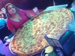 that-gif-person:  Why is she so unhappy  DOES SHE NOT SEE THE GIANT PIZZA 