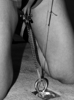 A painful leash for my slave. She hates it even if she obeys and says the contrary. Its so humiliating. Finally, she understood the reason I had these holes and grommets installed in the floor. Now, her mind wanders: grommets are installed in the corners