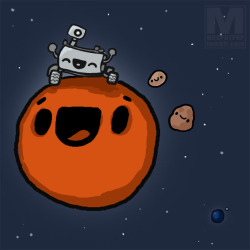 chakwas:  spacepandabman:  apocalypsesunshine:  murphypop:  Mars says hello to its new friend! #MSL #Curiosity  OH MY GOD  WE ALL HAPPY NOW.  I ship it 