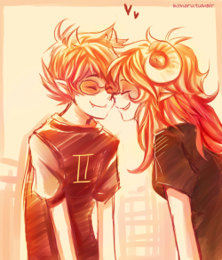  Anonymous:  Hey, could you draw some AraSol cuddles?  Anonymous:  -Nudges you with elbow- Maybe some SolAra?  Anonymous: Maybe some more Sollux/Aradia? I just really love that ship ok- silentcookie asked you: cAN YOU DRAW SOLARA??? :3   sorry first