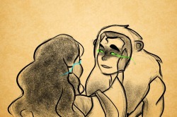 blybandit:  Okay, now I am the one in love with masterarrowhead ’s version of the Mythology comic I did for borra week…. it was just so perfect! I wanted to take a crack at it too ^.^ man..I shoulda thought of the pelt! *face palms* 