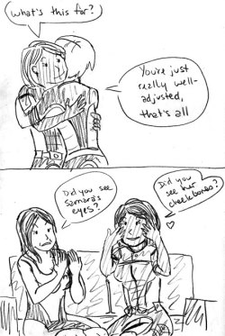 skoolmunkee:  I think we all like Traynor because she’s well-adjusted. (more Traynor comics) 