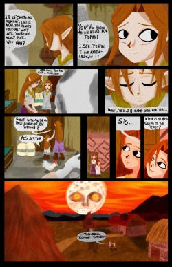 gaming-draws:  Well, after weeks of procastination I finally finished this comic. I wanted to focus just on Cremia because she was the one that had to fake her sadness to keep Romani in her blissful ignorance. I did this comic inspired in that scene of