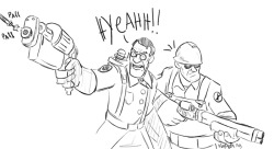 korybing:  I did a really stupid doodle because I am excited about TF2. Seriously Medic why are you shooting a syringe gun at robots come on.  GPOY