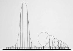 dil-howlters-phone:nonymoose:thewolf-in-me:saucycuervo:satans-bacon:The Euthanasia Coaster is a concept for a steel roller coaster designed to kill its passengers. In 2010, it was designed and made into a scale model by Julijonas Urbonas, a PhD candidate