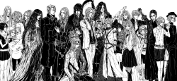 sixdora:  Another old collab from 2008, but on Angel Sanctuary. I drew Anael/Sevi, Astarte, Astaroth, Alexiel, Rosiel, Lucifer, Katou, Voice, Raphael, Zafkiel, and Rasiel. The rest was by my friend…though our style mixed up so well. [click image for