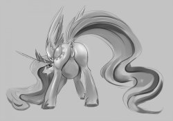 Celestia Grayscale - by SamBoga . whelp. I&rsquo;ll end this on a plot note. :&gt; Goodnight tumblr!