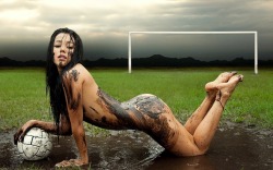 Hot girl covered in mud