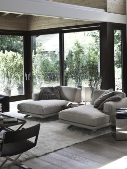 justthedesign:  justthedesign: Living Room With Light Grey Interior 