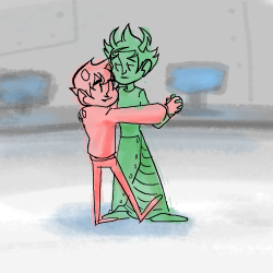 AUGH IM SORRY ITS JUST THAT I LIKE THE IDEA THAT WHENEVER KARKAT SEES THAT KANAYA IS SAD HE FINDS HER WHEN SHES ALONE AND GETS HER TO DANCE WITH HIM EVEN THOUGH HES TERRIBLE AND HE STEPS ALL OVER HER FEET INTILL KANAYA SAYS SHE FEELS BETTER. 