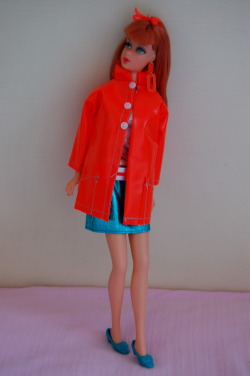 60sholic:  Barbie wearing 60s style fashion! 1967 TNT reproduction Barbie reproduction 1968 Zokko! dress shoes: reproduction coat: vintage 60s