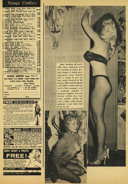 Virginia Bell is featured in a pictorial scanned from the July ‘58 issue of ‘HIT SHOW’ magazine..