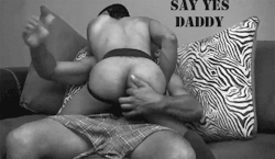 macho-fucker:  hustlercunt:  Anonymous submitted: You like daddy playing with your pussy?   His pussy belongs to daddy.
