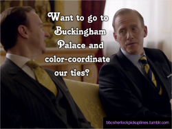 &ldquo;Want to go to Buckingham Palace and color-coordinate our ties?&rdquo;