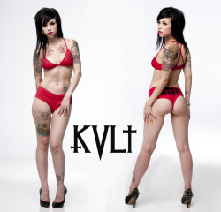 jointhekvlt:  If you don’t have the KVLT pentagram bra top or more gore hot shorts, you need them! 