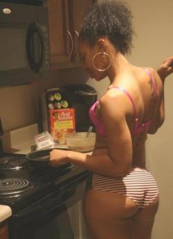 In the kitchen