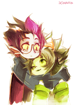   petals-in-the-winds-of-adoration asked you: could you please draw some EriNep fluff? o u o&rsquo; It would be really great to see in your style~ volatile-katalia asked you: can you doodle nepeta &lt;3 eridan?    continuing the requests oh yeahh!
