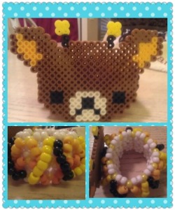 Rilakkuma as a honey bee cuff I made for Grace that I never posted. Last one I promise.
