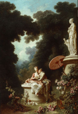 a-l-ancien-regime:  The Progress of Love : Love Letters - Jean-Honoré Fragonard  (1732 - 1806)  1771-1772 oil on canvas  The Frick Collection: Fragonard Room   