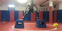 relliusblack:  sameatschildren:  irresistiblyable:  myfitness-app:  World &amp; Olympic wrestling champ’ Jordan Burroughs — Who wants to try this? *raises hand* :D  Holy shit  I’d fall on my fucking face and break my ankle  This nigga out here gettin