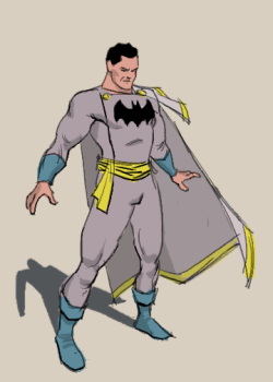 What if young Bruce Wayne was chosen to take on the power of Captain Marvel by the ancient wizard Shazam? Done by an anonymous DrawFriend. On his worldwide exodus to attain the skills needed to fight crime, Kid Bruce Wayne is chosen by the wizard Shazam