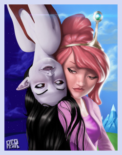 megalanzero:   thefingerfuckingfemalefury:   lesbianfairytales:   by *Petarsaur   UNF That look in Princess Bubblegum’s eyes just screams ‘So…are you doing anything later?’ While the look on Marceline’s face is just all ‘You mean other than