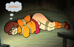 yourbadgrrl:  Velma finally gets the rough love she’s been needing all this time…;)  (via Jinkies by *DrewGardner on deviantART)   hahahaha