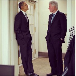   2012 President Barack Obama(L) — Former President Bill Clinton&reg; 
