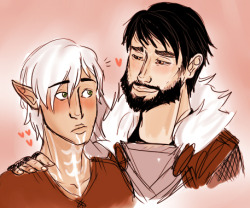 I cANNOT WITH FENRIS&rsquo;S ARMOR TONIGHT so he is getting a simple shirt  k so wanted to doodle these cuties for a change c: