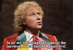 doctorwho:  Sixth Doctor - The Trial of a Time Lord Twelve Doctors in Twelve Hours. Watch the 12th Doctor reveal in Doctor Who Live this Sunday on BBC America, BBC One, Space Channel, and ABCTV
