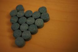chasingeuph0ria:  Blue Defqons &lt;3 about 200 mg of mdma from the netherlands.