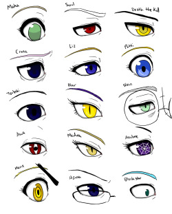 z-raid:  scribbly-z:  Wow eyes again except in COLOR WOW I colored based off of memory so hell yes the colors are inaccurate. Gee there sure is a lot of blue-eyed Asians in the Soul Eater univers. Tsubaki, Azusa, Tsugumi… Hell there’s a lot of blue-eyed
