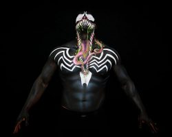 jamtastik:  herochan:  Venom Body Paint Painted by Georgette (Devious Body Art) Facebook | Website  thats tough. 