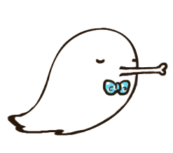 kinglainy:  here is a ghostie for you to drag around your dash and kiss things with uvu 