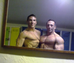 selsableetvanille:  Real dad and son bodybuilders, both massive 