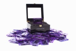 Get On Down Records Presents: Only Built 4 Cuban Linx &ldquo;Purple Tape Cassette Box&rdquo;   FEATURES: · The set, which weighs 4 pounds, is housed in a premium, glass-top, “piano lacquer,” 4-inch-tall black display case with gold-colored hardware,